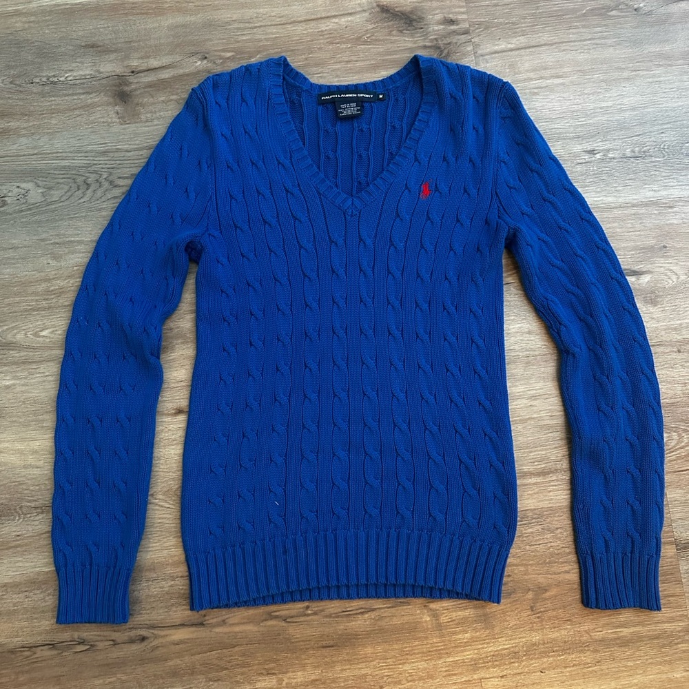 Ralph Lauren Sport Women’s Cotton Cable Knit Sweater Medium